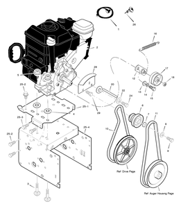 Engine Diagram and Parts List for C950-52431-0 2004 Briggs and Stratton Snow Blower
